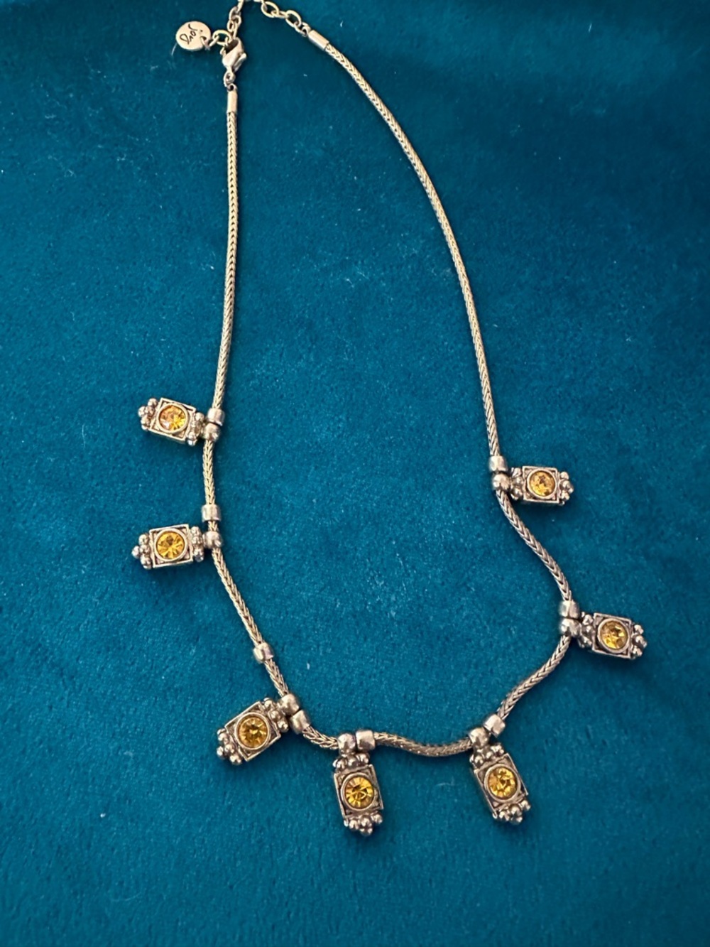 Unique Vintage Joy choker necklace with topaz gems - Picture 3 of 4